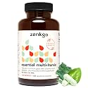 Zenkgo Women's Vitamins + Probiotics 25B CFU + Organic Whole Foods, Supports Immunity, Digestion, Energy, Daily Vitamins A, E, B6, B12, Vegan D3, K2 (MK-7), Folate, Minerals, Superfoods(60Ct/30Day)