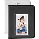 Zenko 2-Pack 64-Pockets Photo Album for Fujifilm Instax Mini 11 Mini12 7s 8 8+ 9 25 50s 70 90, 5 x 7.6 cm Mini Photo Album Compatible with Camera, Photo Book, Name Card Holder (Black and White)