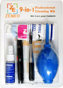 Zenko New Professional Clean Pro 9 IN 1 Multi-Purpose Cleaning Kit for Cameras, Lenses, Binoculars, LCD, Laptops, Desktops, Keyboards, etc, Includes Micro-Fibre Cloth, Brush, Liquid Solution, Powerful Dust Blower, Cotton Swab