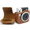 ZENKO Protective Camera Case for Instant Mini 90 Leather Bag with Adjustable Shoulder Strap-Brown