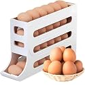 Auto Rolling Egg Holder for Refrigerator - 30 Capacity, 4-Tier Space-Saving Organizer Rack (Multicolor)