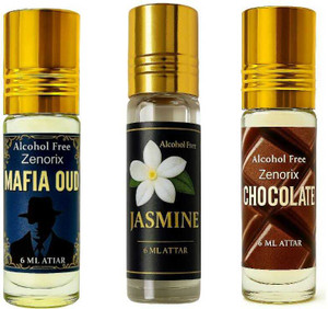 zenorix chocolate jasmin and mafia oud attar perfume oil for unisex  alcohol free itra floral attar chocolate jasmine royal oudh