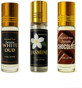 zenorix chocolate jasmin and white oud long lasting attar perfume oil floral attar jasmine chocolate white oudh
