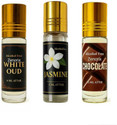 Zenorix Chocolate, Jasmin And White Oud Long Lasting Attar Perfume Oil Floral Attar (Jasmine, Chocolate, White Oudh)