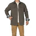 ZENTHACE Men's Full Flannel Lined Shirt Jacket, Heavy Washed Rugged Cotton