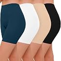 ZENUTA 4 Pack Slip Shorts for Women Under Dresses, Seamless Anti Chafing Boy Shorts, Lightweight High Stretch
