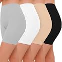 ZENUTA 4 Pack Slip Shorts for Women Under Dresses, Seamless Anti Chafing Boy Shorts, Lightweight High Stretch