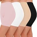ZENUTA 4 Pack Slip Shorts for Women Under Dresses, Seamless Anti Chafing Boy Shorts, Lightweight High Stretch