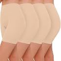 ZENUTA 4 Pack Slip Shorts for Women Under Dresses, Seamless Anti Chafing Boy Shorts, Lightweight High Stretch