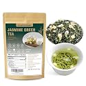 ZenVerdant Jasmine Green Tea, 4 Oz, Real Jasmine Flowers, Low Caffein