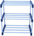 Zenvexyo Portable Space Saving 3 Layer Plastic book shelf Plastic Open Book Shelf (Finish Color - Blue, DIY(Do-It-Yourself))