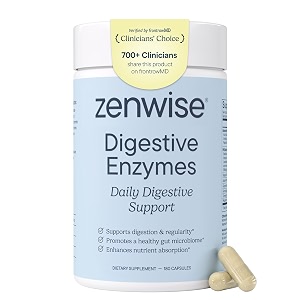 zenwise health digestive enzymes with probiotics - ultra effective plant based blend - the best amp most powerful digestive dietary supplement for men amp women - 180 vegetarian capsules
