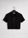 ZENWREN Casual Striped Women Black Top