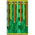 Ganesha Backdrop Decorations Cloth | Banana Leaf Curtain Backdrop Decoration Marigold Flowers for Banana Decoration Backdrop Cloth Size : (8 x 5) feet(cloth22) vinayaka chavithi Pooja Decorations