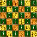 Zeonely Mart Ganapati Backdrop decorationss | Background Decorations Cloth Pooja Green Cloth with Orange &amp; Yellow Flowers Size : (8 x 5) feet | Ganesh decorationss for Backdrop