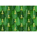 Ganesh chaturthi Decorations | Banana Leaf Curtain Backdrop Decorations Cloths with Yellow Flowers, Size : (5X 8) feet, Back Drop Curtain for Decoration Pooja | Banana Backdrop Decoration Cloth