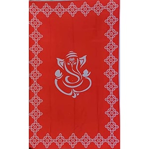 zeonely mart ganesh backdrop cloth for all festivals red ganesh backdrop cloth for decorations cloth pooja size 8 x 5 feet cloth 6 pongal decoration backdrop