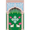 Zeonely Mart gomatha backdrops Cloths, Green Cloth Cow backdrops, Cloths Size : (8 x 5) feet, Cow Backdrop Cloth Decoration | backdrops for Decoration Pooja (Cloth 12)