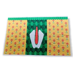 zeonely mart govind namalu backdrop polyester decoration cloth for ganapati pooja decoration backdrops size 5 x 8 ft govinda backdrop for decorations govinda namam cloth24 multicolor