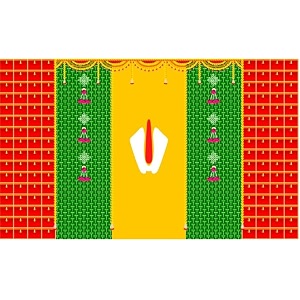 zeonely mart venkateshara swamy backdropss size 5 x 8 ft govinda namam 1 govinda nama backdropss  puja backdropss  ganesh backdrops decoration  pooja backdropss decoration cloth