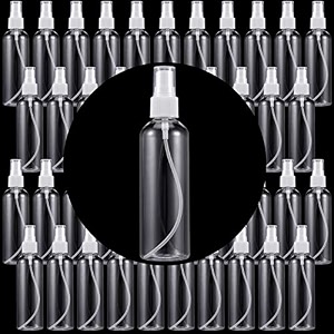 50 pack 4oz plastic spray bottles clear spray bottles with caps fine mist spray bottle for essential oils facial spray hair spray perfumes and other liquids refillable