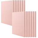 ZEONHEI 12 PCS 8x6 Inch Pink Rubber Carving Blocks, Soft Linoleum Rubber Stamping Block, Linoleum Blocks for Printmaking, Engraving Crafts
