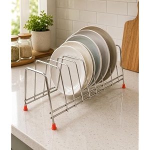 Zepdos Stainless Steel Square Plate Rack for