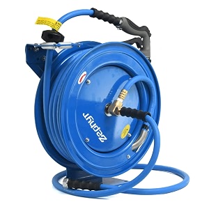 Zephyr Heavy-Duty Auto-Retractable Water Garden Hose Reel