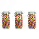 Containers For Kitchen Storage Set Glass Jars For Kitchen Air Tight Containers For Fridge Cookie Jar Glass Glass Masala Containers For Kitchen Airtight Containers (1500ml pack 3)