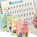 ZEQTOS Magic practice copy book for preschool child 4Book+10Refills