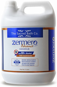 zermero advance hand sanitizer who recommended 80 alcohol based 5 ltr can  fresh  zesty fragrance crafted with passion hand sanitizer can 5 l