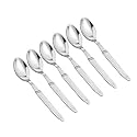 Zero To Infinity Store Stainless Steel Dinner Table Spoon Set (Medium,6 Piece)