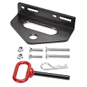Zero Turn Mower Trailer Tow Hitch and Hitch Pin, 1/4"(6mm) Thick Heavy Duty Steel Universal Lawn Trailer Hitch Kit with Pin, Versatile Chain Slot Rugged Trailer Hitch Included Carriage Bolt Hardware