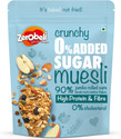 Zerobeli Crunchy 0% Added Sugar Muesli | High Protein Diabetic Friendly |100% Wholegrain Pouch (425 g)