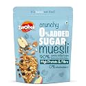 Zerobeli Crunchy 0% Added Sugar Muesli 425g -With 90% Wholegrains, Flax Seeds, Sunflower Seeds and Raisins|Diabetic Friendly and Helps Manage Weight