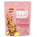 Zerobeli Crunchy Fruit Delight Muesli 425g |100% Wholegrain Muesli with Fruits, Seeds &amp; Almonds | High in Protein &amp; Fiber | Premium Multigrain Breakfast Cereal for Weight Loss &amp; Gut Health | No Preservatives, No A