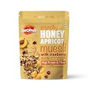 Zerobeli Crunchy Honey Apricot Muesli with Cranberry 400g | Wholegrain Blend with Apricots, Cranberry, Almonds, Pumpkin Seeds, Flax Seeds and Sunflower Seeds | Multigrain Breakfast Cereal