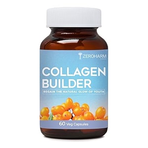 zeroharm collagen builder with seabuckthorn vitamin c panax ginseng amp biotin  veg collagen for skin hair amp joints  plant-based supplement for youthful skin  60 capsules