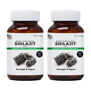 zeroharm nano himalayan shilajit ashwagandha - stress energy stamina support for men