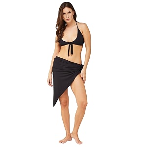 ZeroKaata Stretchable Ribbed Bikini Set with Sarong