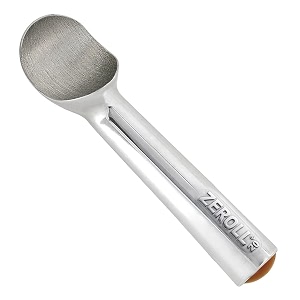 zeroll 1020 original ice cream unique liquid filled heat conductive handle simple one piece aluminum design easy release 40 scoops per 2-ounce silver newest version