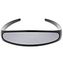 zeroUV - Futuristic Narrow Cyclops Color Mirrored Lens Visor Sunglasses