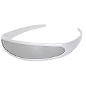 zeroUV - Futuristic Narrow Cyclops Color Mirrored Lens Visor Sunglasses