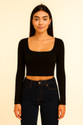 ZEROZABAR Casual Solid Women Black Top