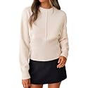 ZESICA Women39s Fall Sweaters Crewneck Cinched Waist