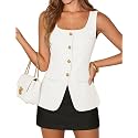 ZESICA Women's Summer Business Casual Sleeveless Blazer Vest