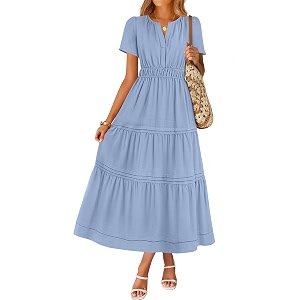 ZESICA Womens Summer Casual Short Sleeve Boho
