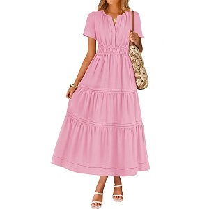 ZESICA Womens Summer Casual Short Sleeve Boho