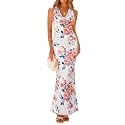 ZESICA Women39s Summer Floral Halter Neck Sleeveless