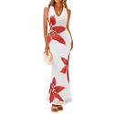 ZESICA Women39s Summer Floral Halter Neck Sleeveless